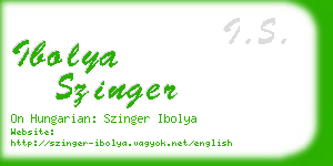 ibolya szinger business card